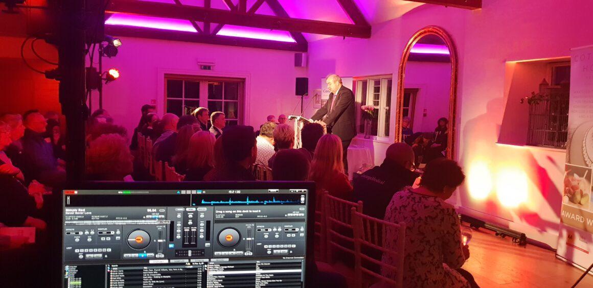 awards night event production in Gloucestershire, Cotswold House hotel