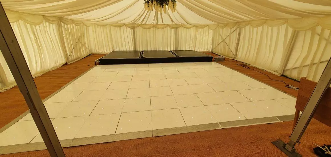 white led marquee dance floor, oxfordshire