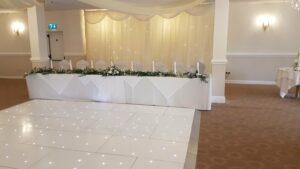 starlight curtain and white led dance floor